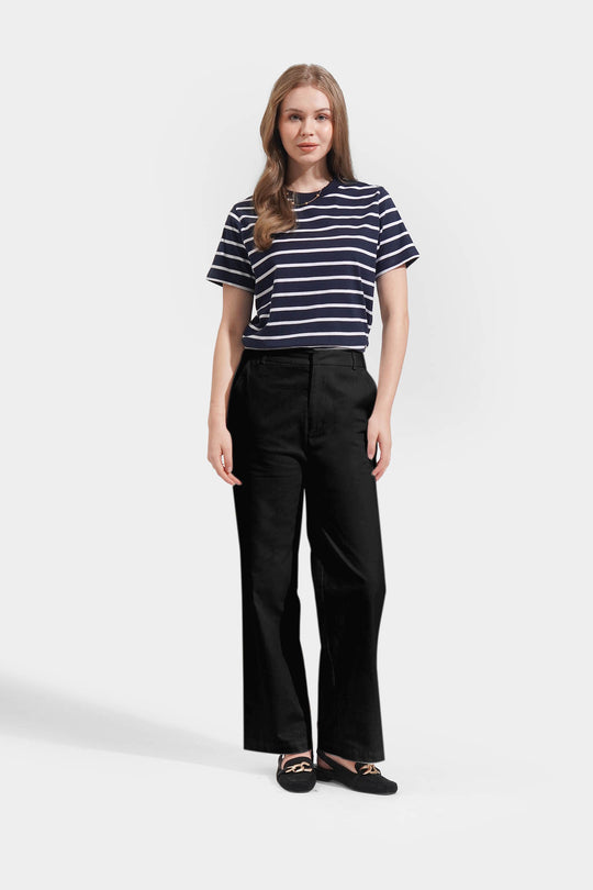Straight Leg Linen Trousers