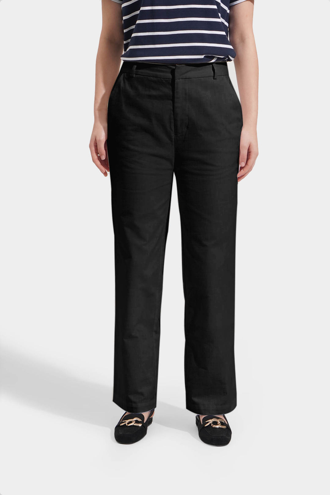 Straight Leg Linen Trousers