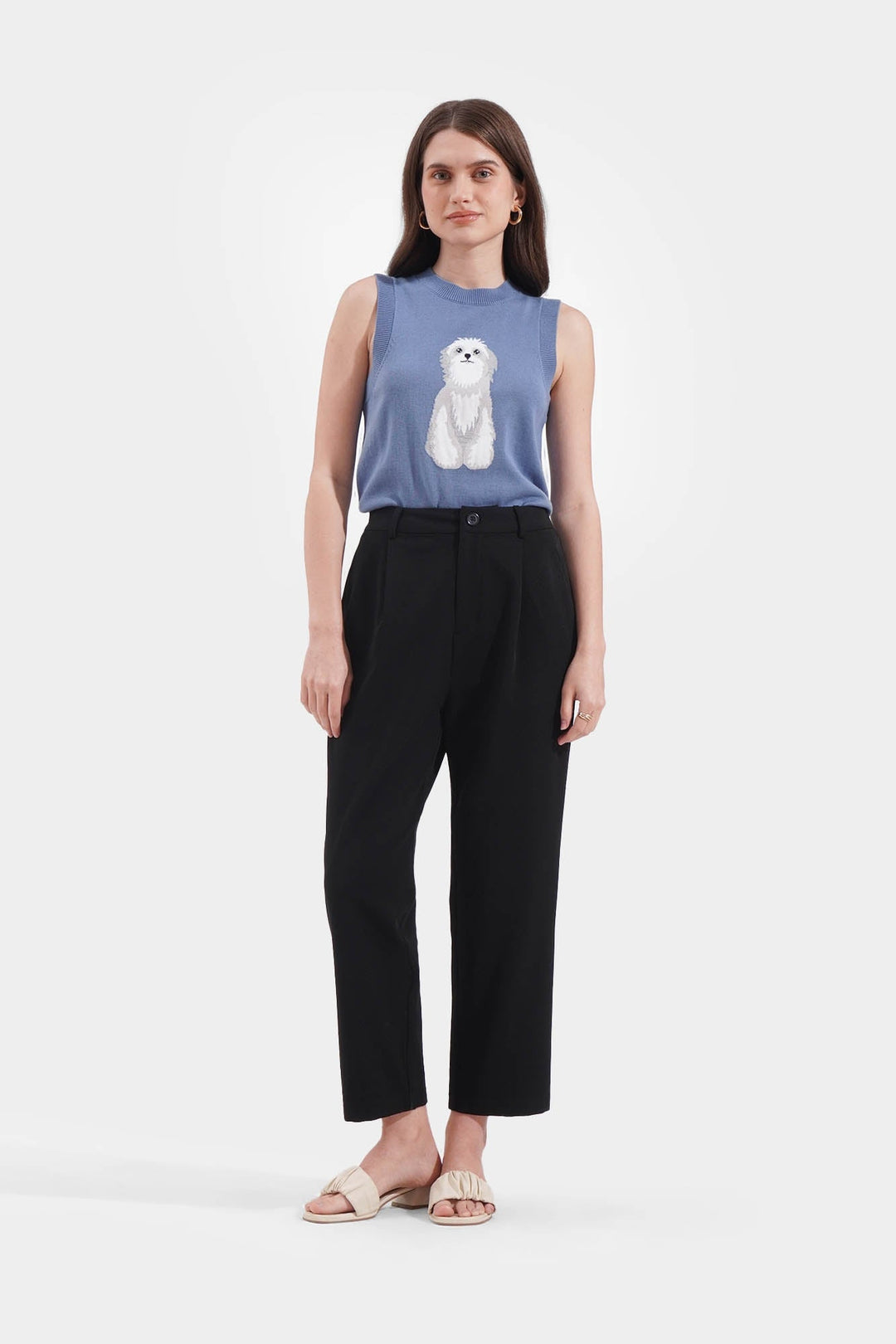 Cozy: Twill Tapered Trousers