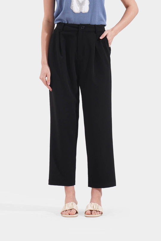 Cozy: Twill Tapered Trousers