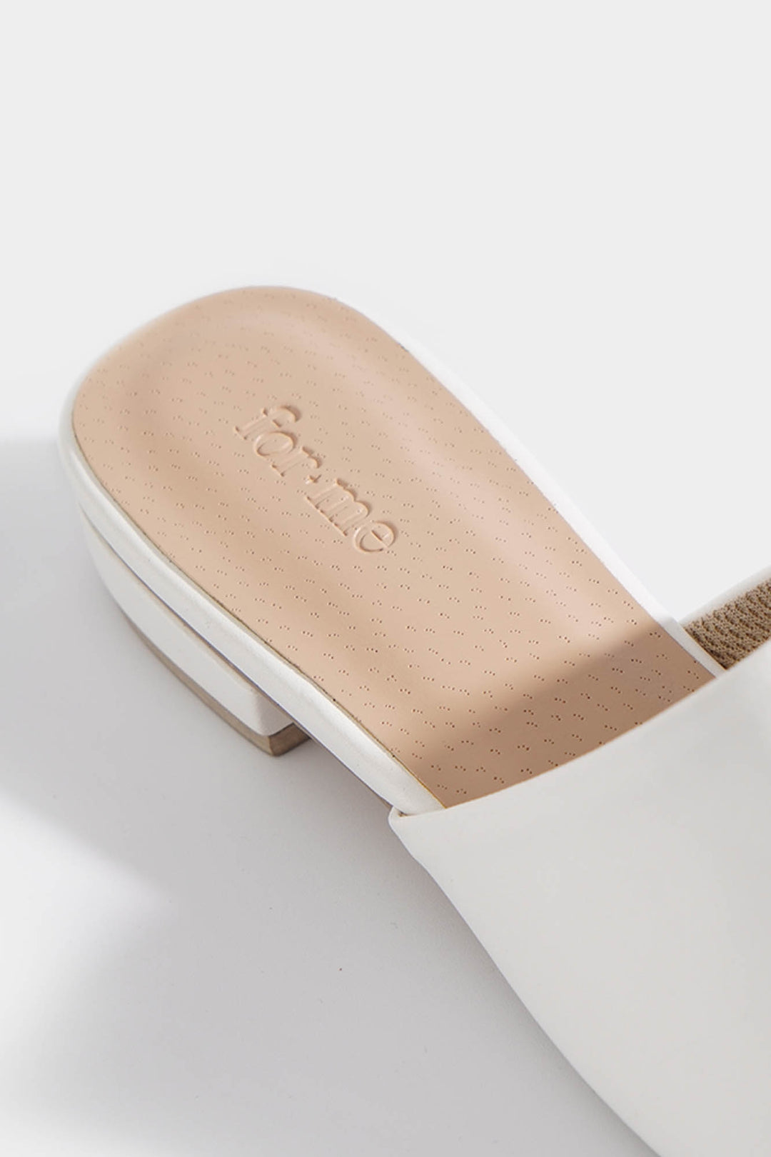 White Pointed Toe Mules - Main Image