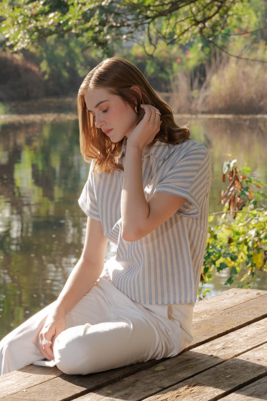 Striped Extended Sleeves Shirt