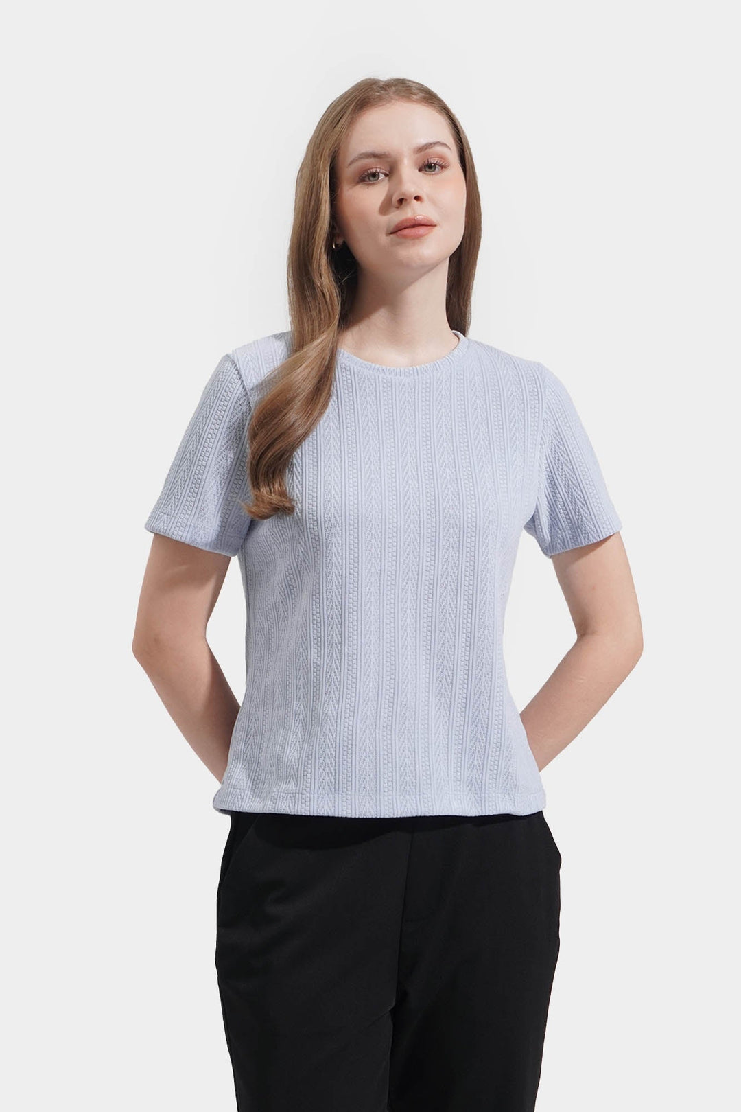 Jacquard Knit Tee