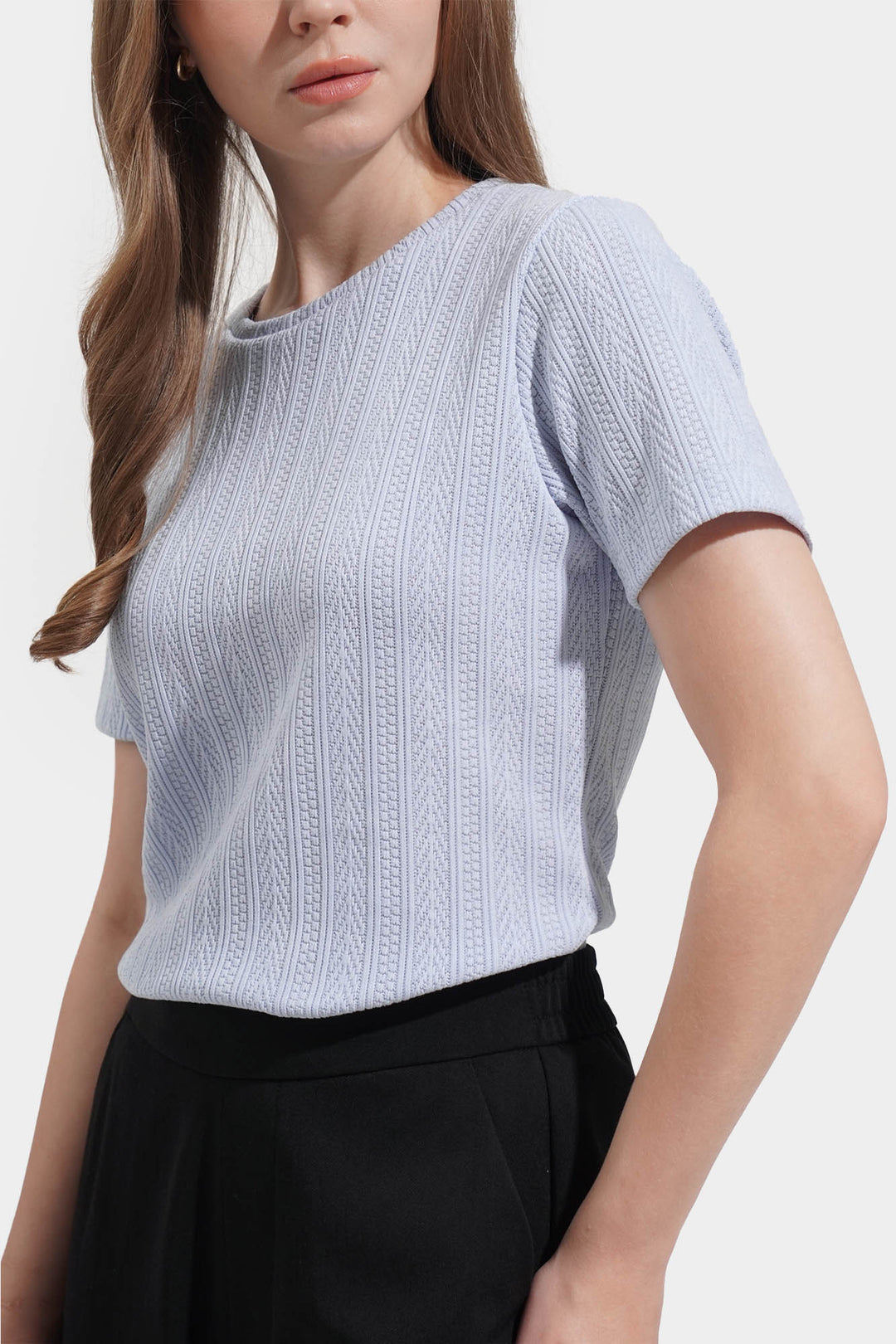 Jacquard Knit Tee