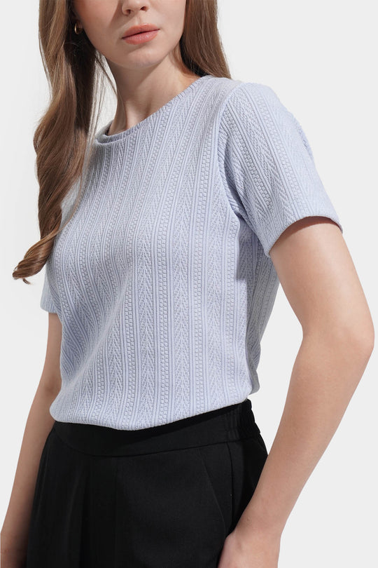 Jacquard Knit Tee
