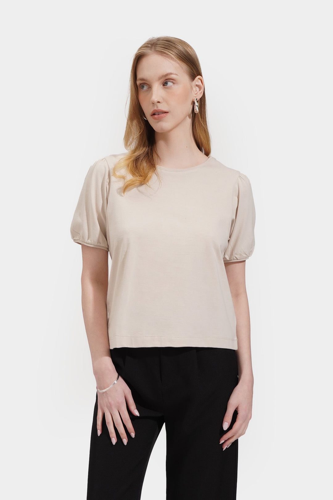 Tee with Volume Sleeves