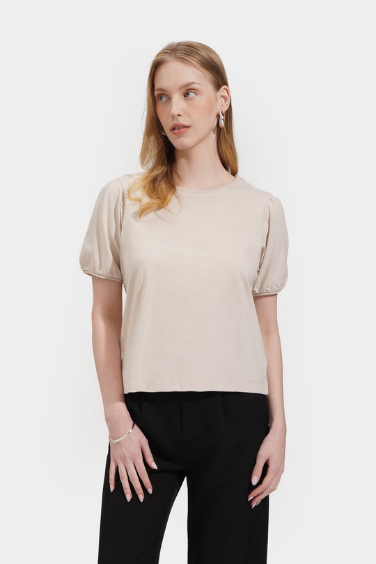 Tee with Volume Sleeves
