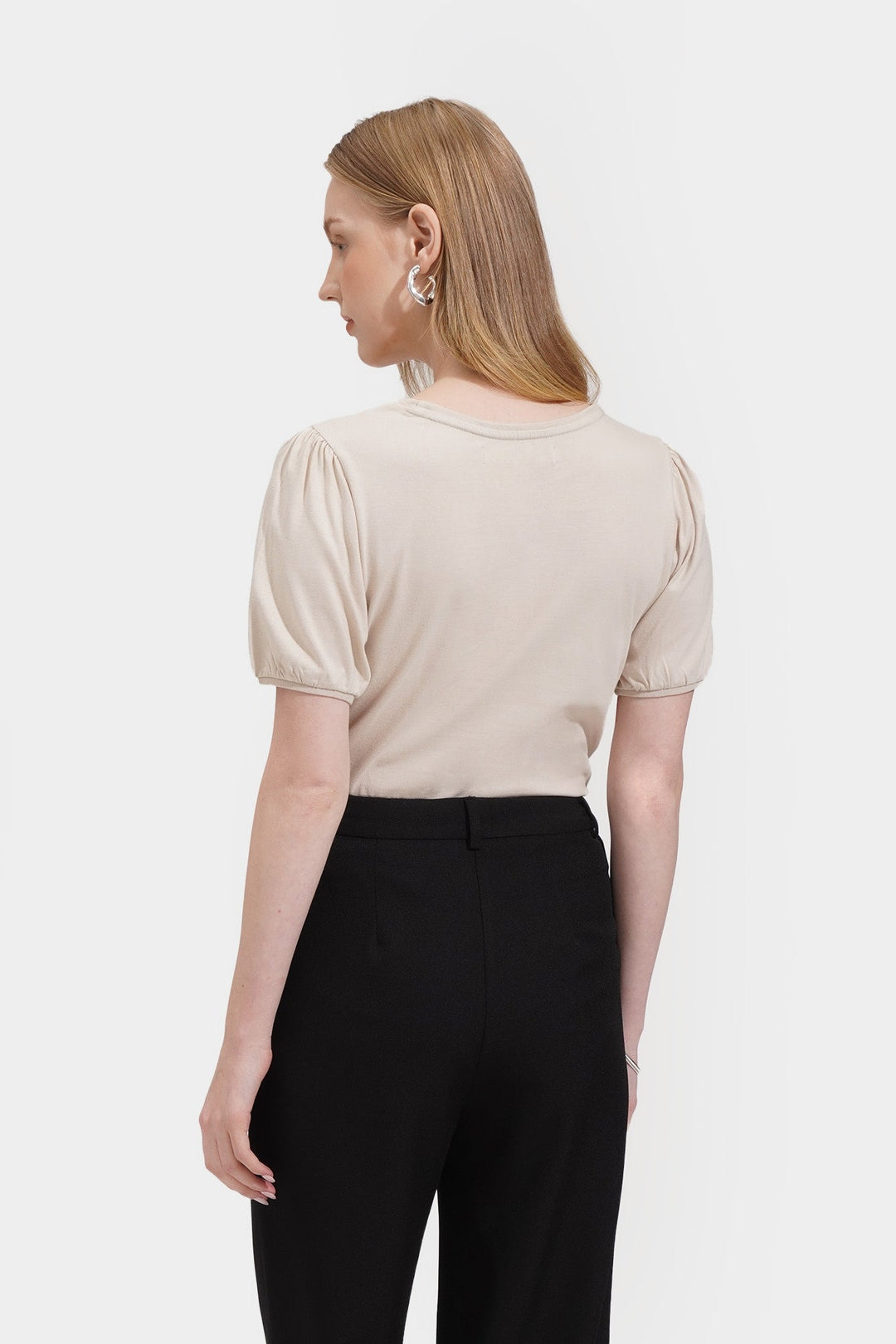 Tee with Volume Sleeves