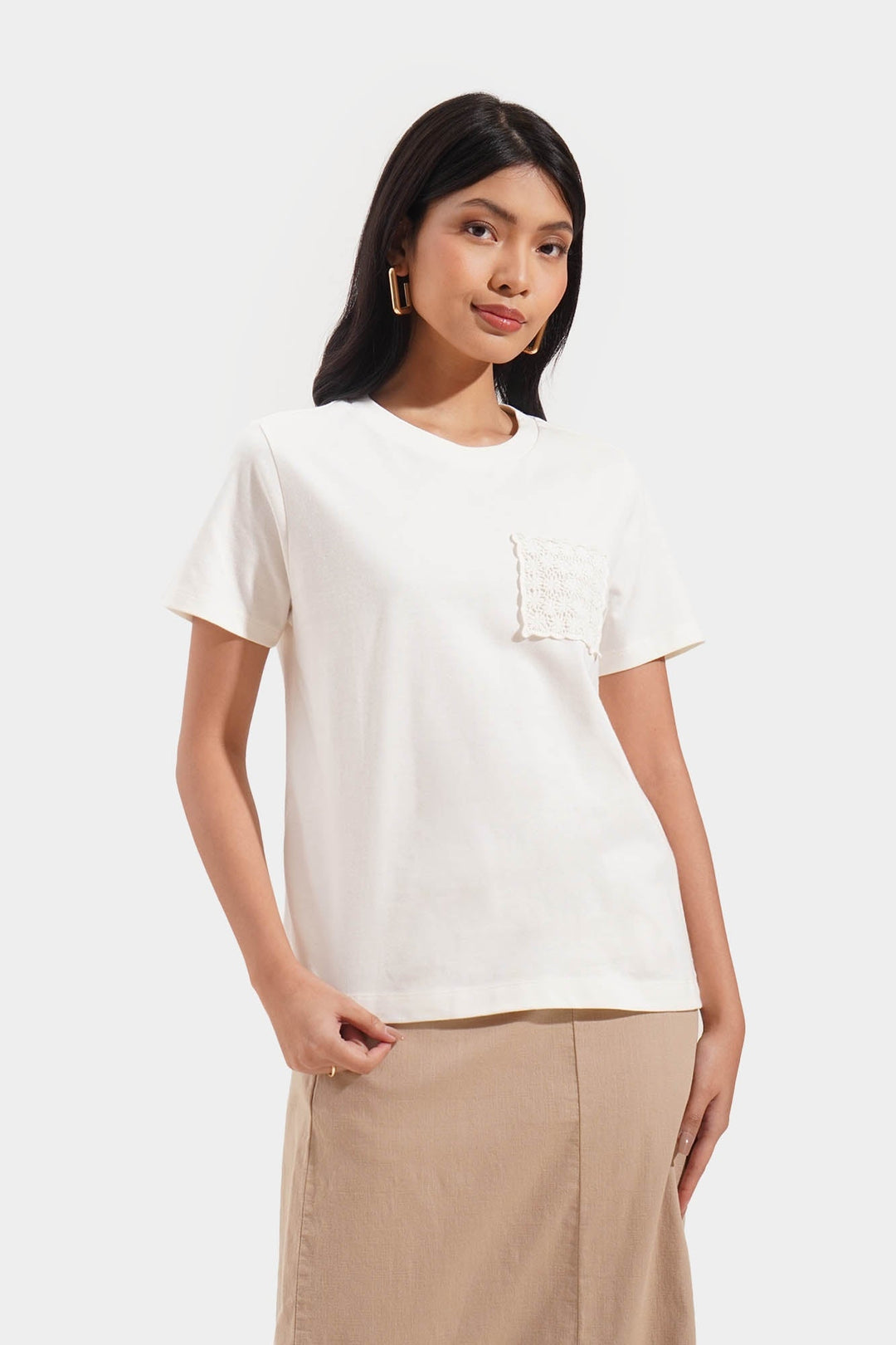 Crochet Detail Tee