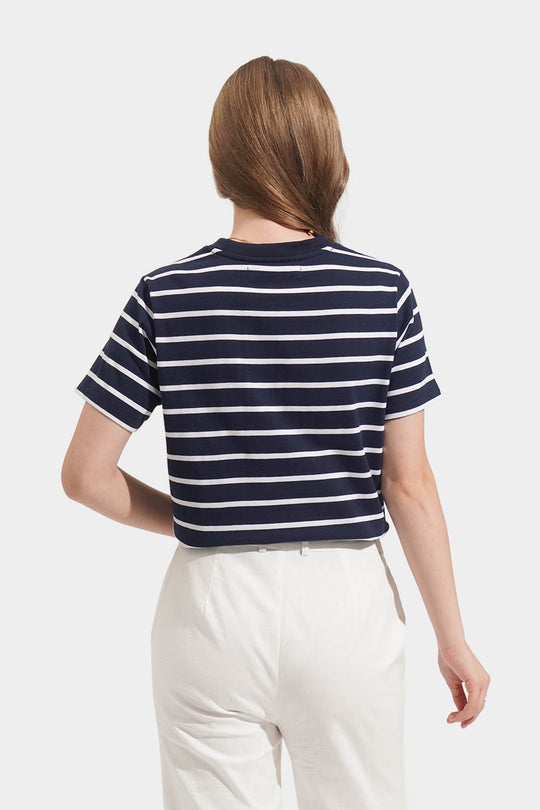 Striped Round Neck Tee