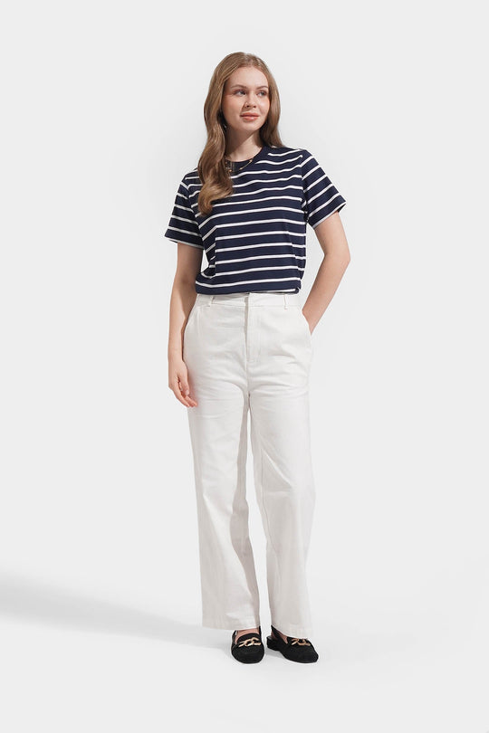 Striped Round Neck Tee