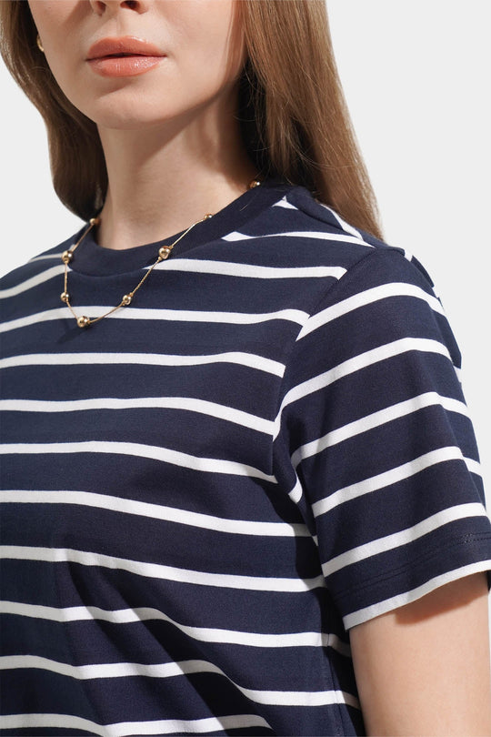 Striped Round Neck Tee