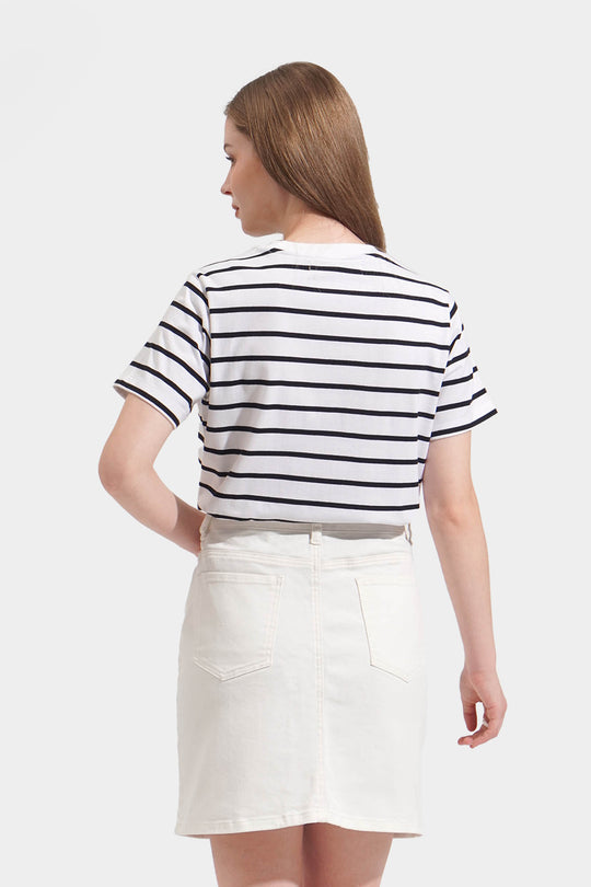 Striped Round Neck Tee