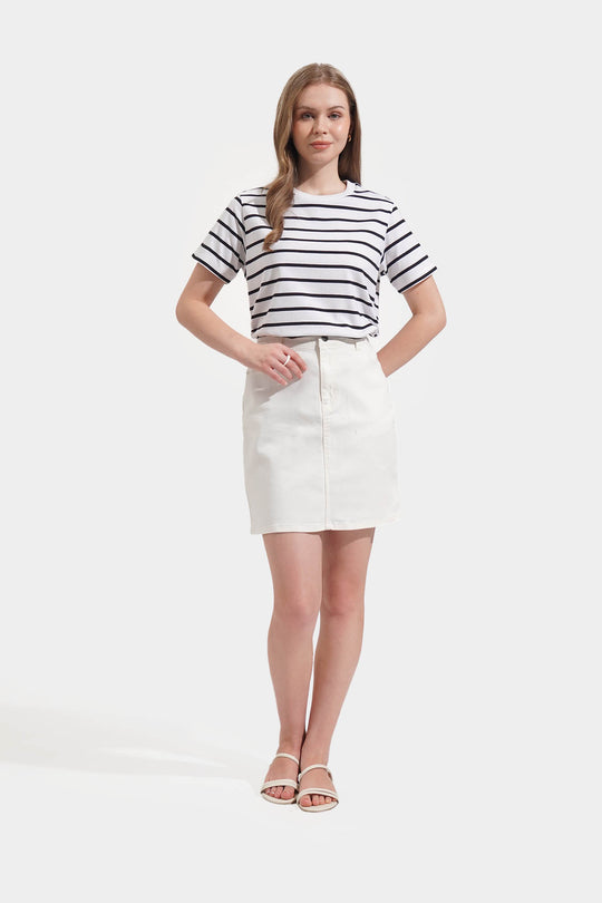 Striped Round Neck Tee