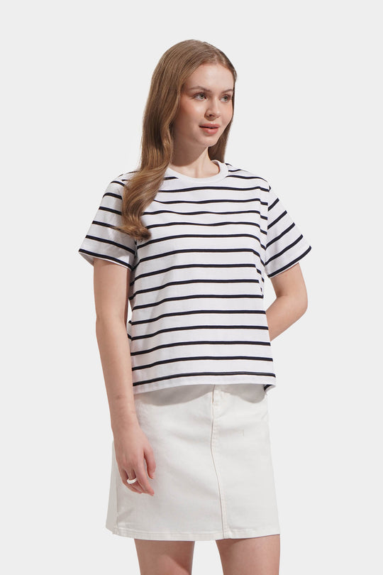 Striped Round Neck Tee