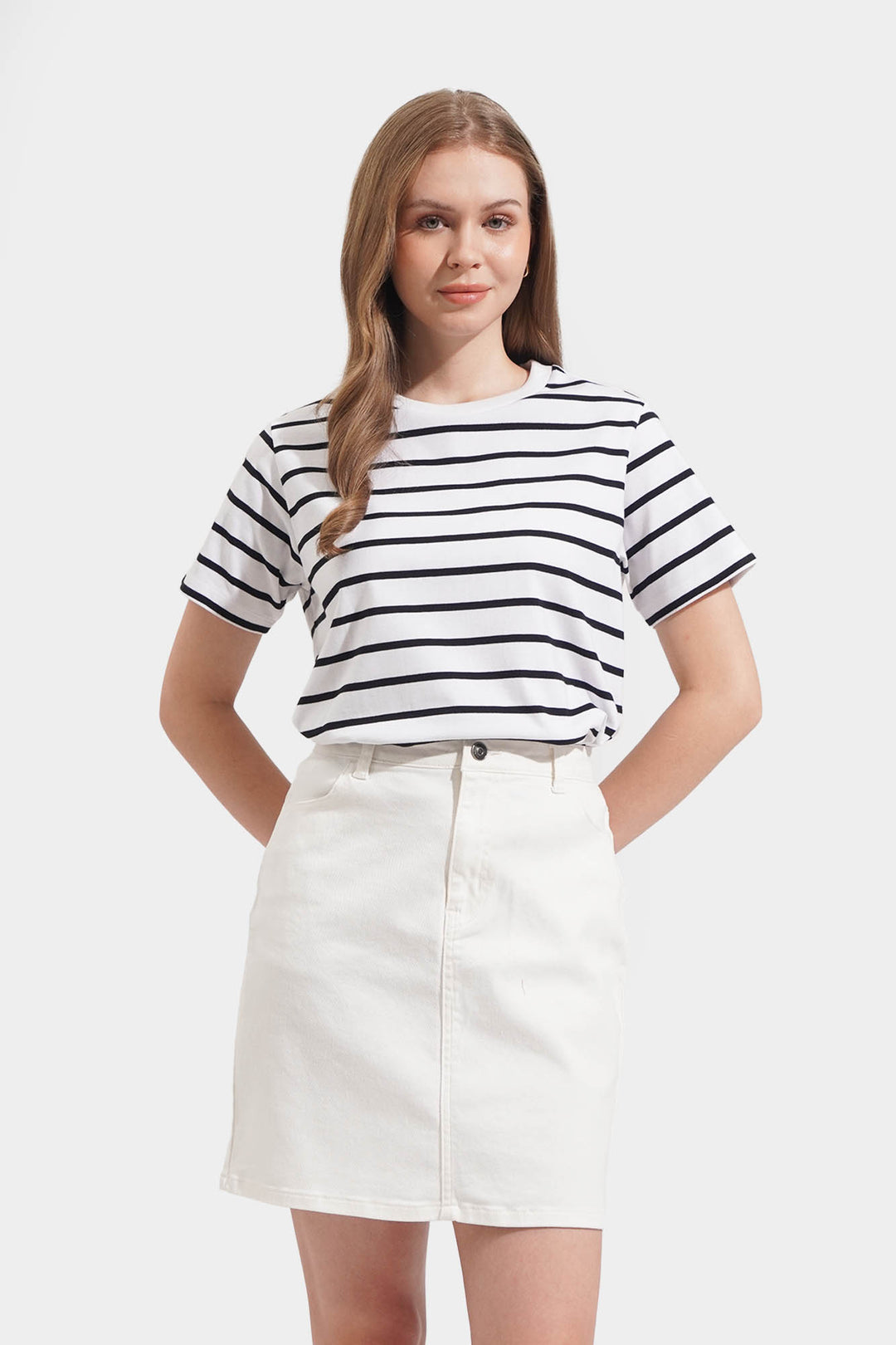 Striped Round Neck Tee