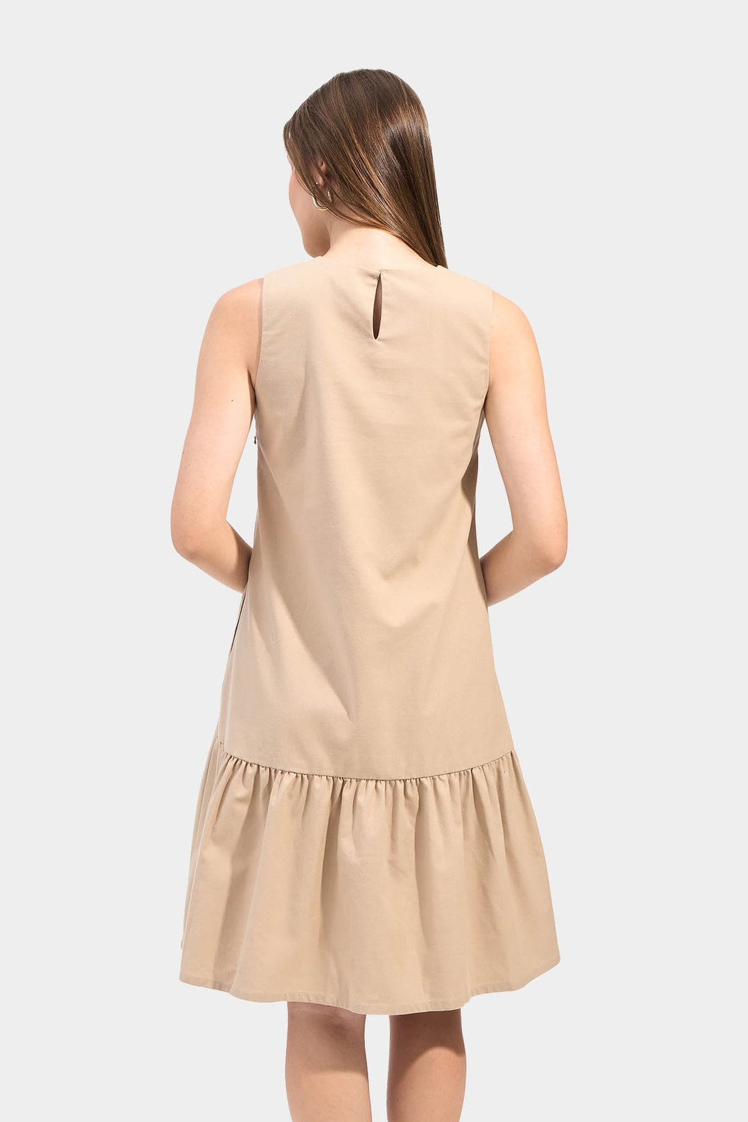 Round Neck Tiered Dress