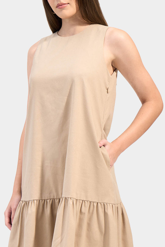 Round Neck Tiered Dress