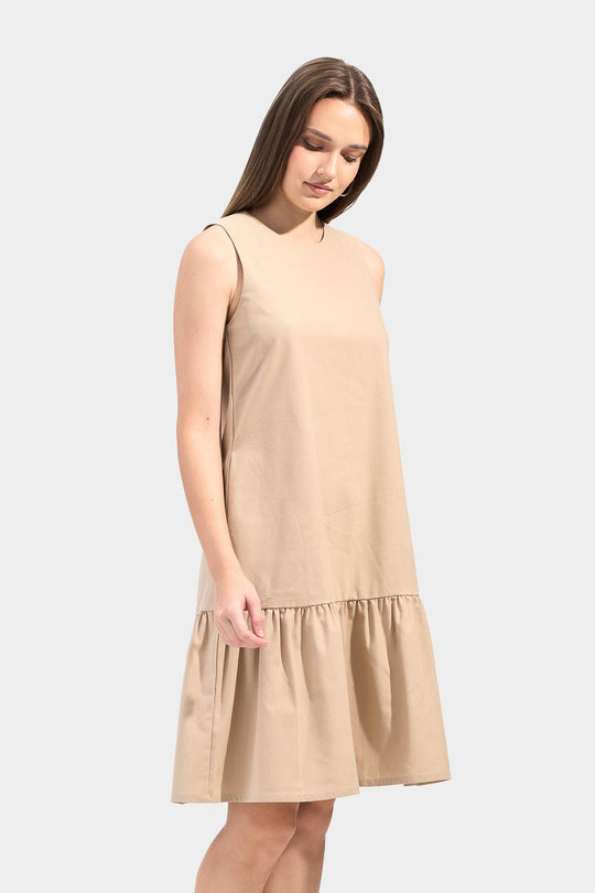 Round Neck Tiered Dress
