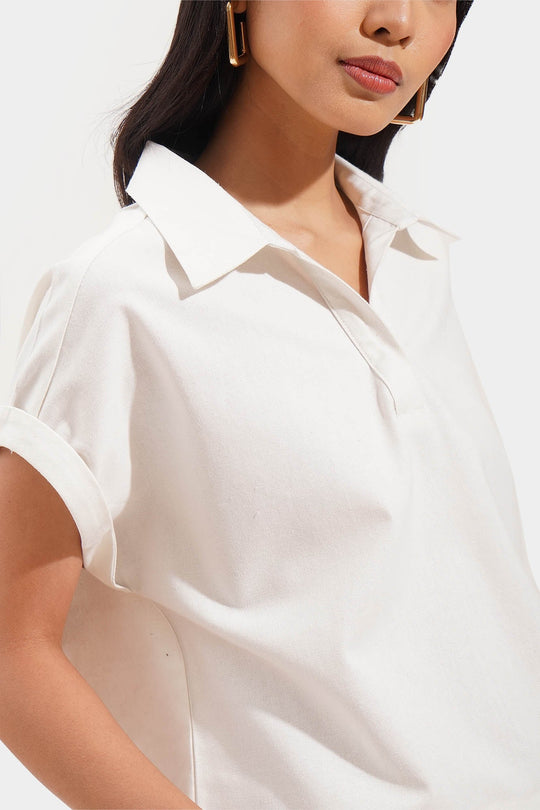 V Neck Linen Top