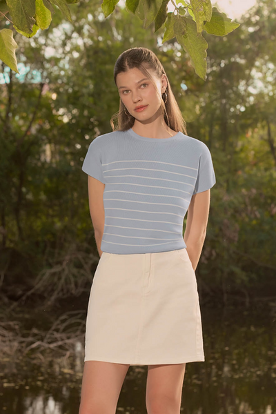 Knitted Striped Tee