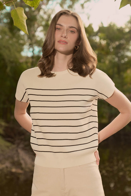 Knitted Striped Tee