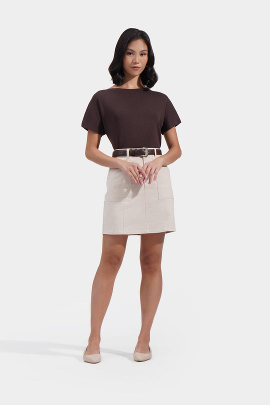 Flat Knit Extended Sleeves Tee