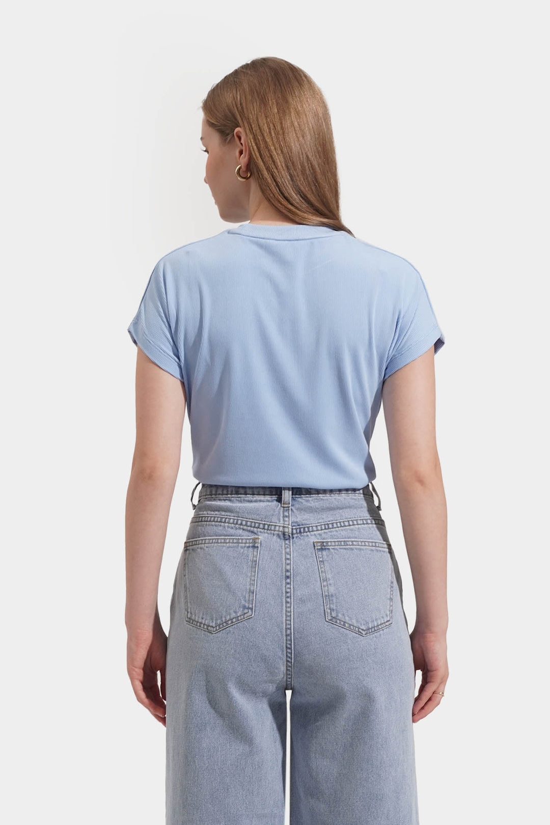 Ribbed Extended Sleeves Tee