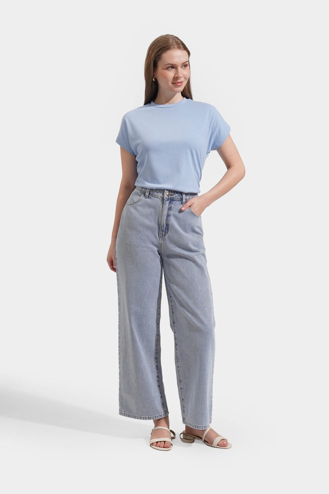 Ribbed Extended Sleeves Tee