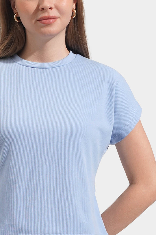 Ribbed Extended Sleeves Tee