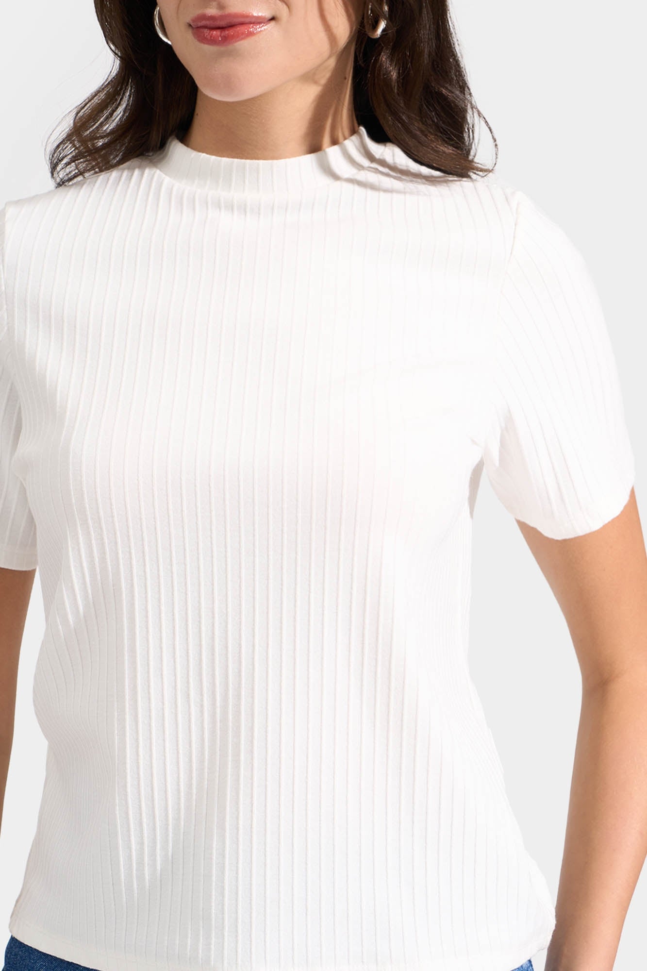 トップス OFF-WHITE MOCK NECK L/S TEE S WTJS1638-Ribbed-Pima-Mock-Neck
