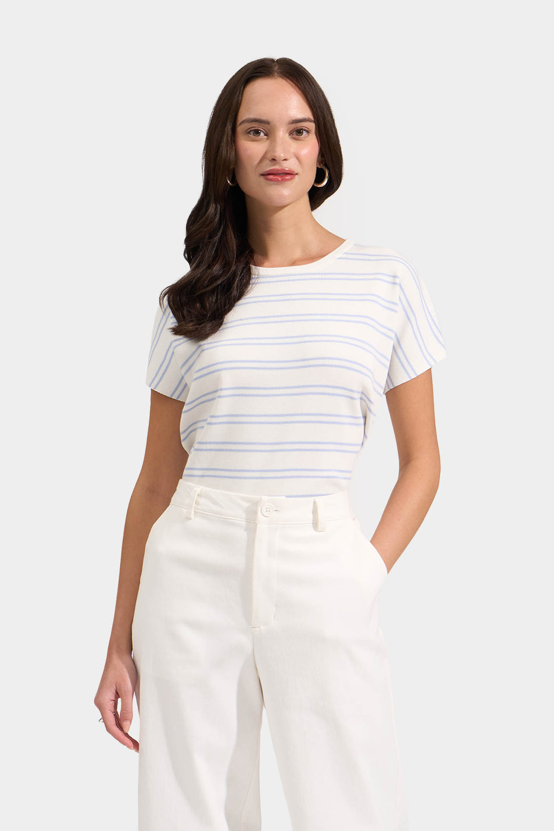 Striped Flat Knit Tee