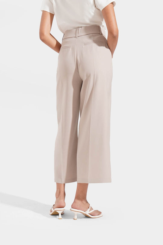 Fine Line: Cropped Straight Trousers