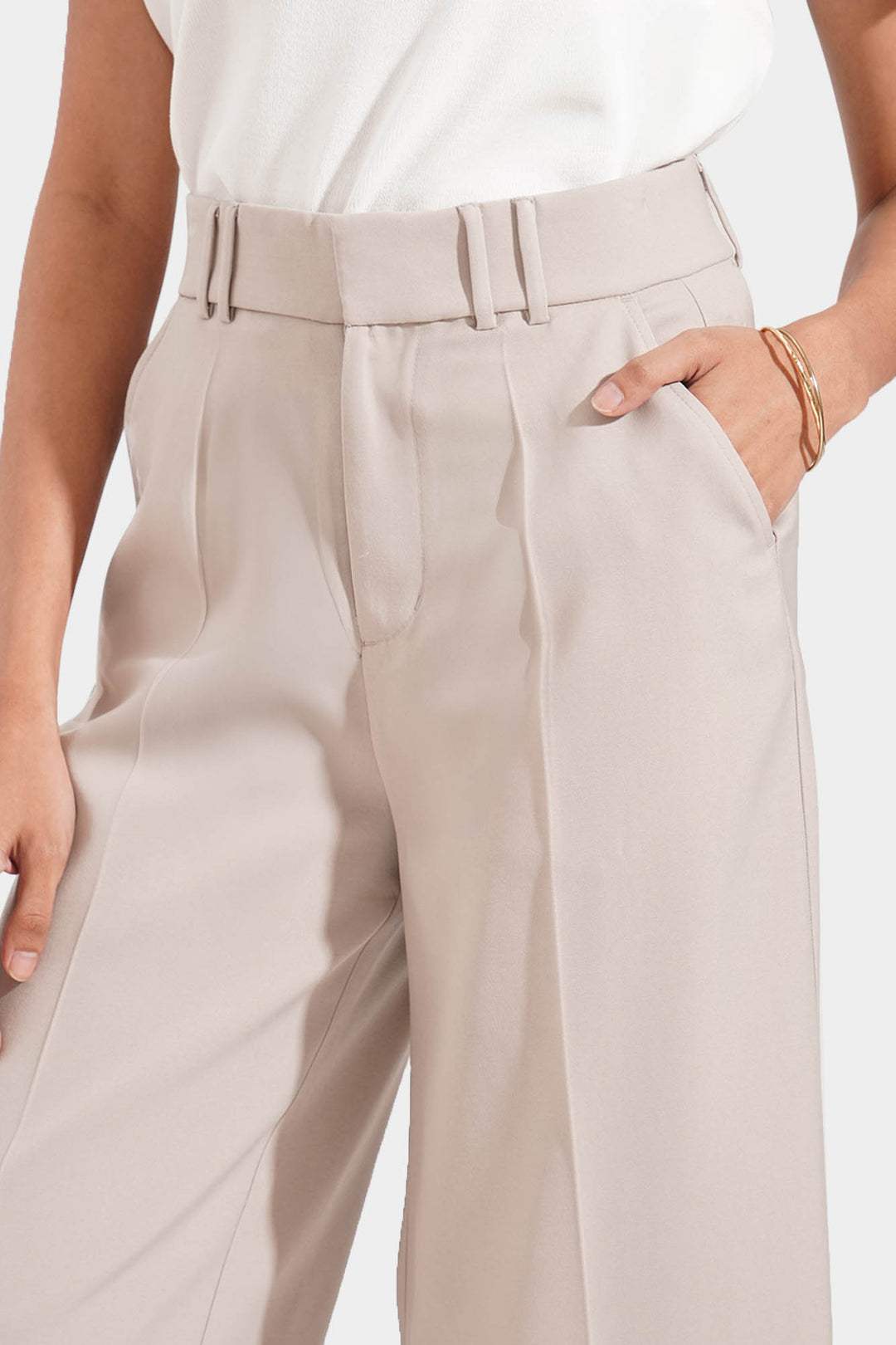 Fine Line: Cropped Straight Trousers