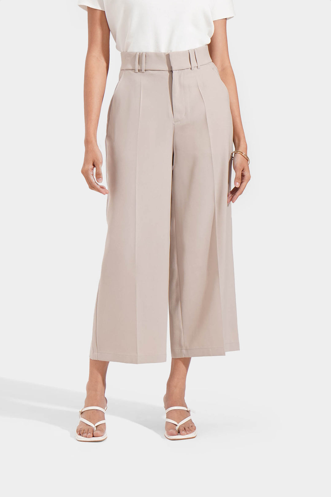 Fine Line: Cropped Straight Trousers