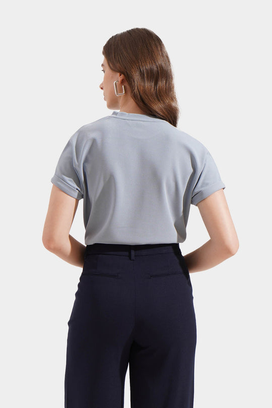 Waffle Tee with Extended Sleeves