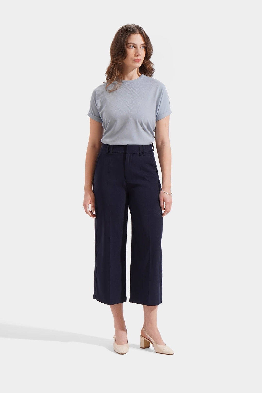 Waffle Tee with Extended Sleeves