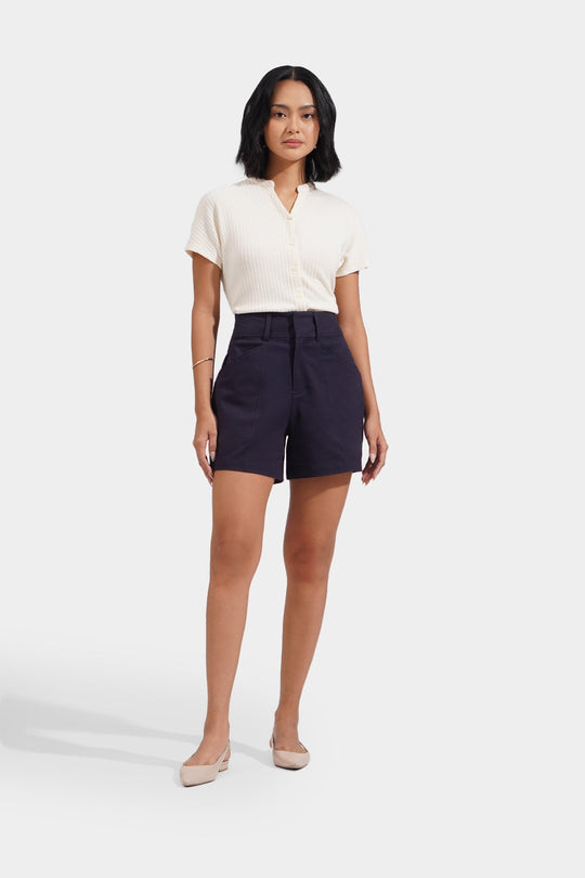 Twill Pintuck Shorts