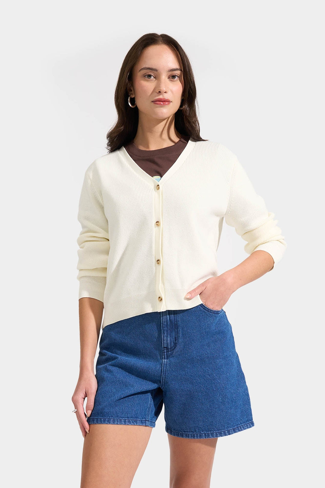 Knitted Button Down Cardigan