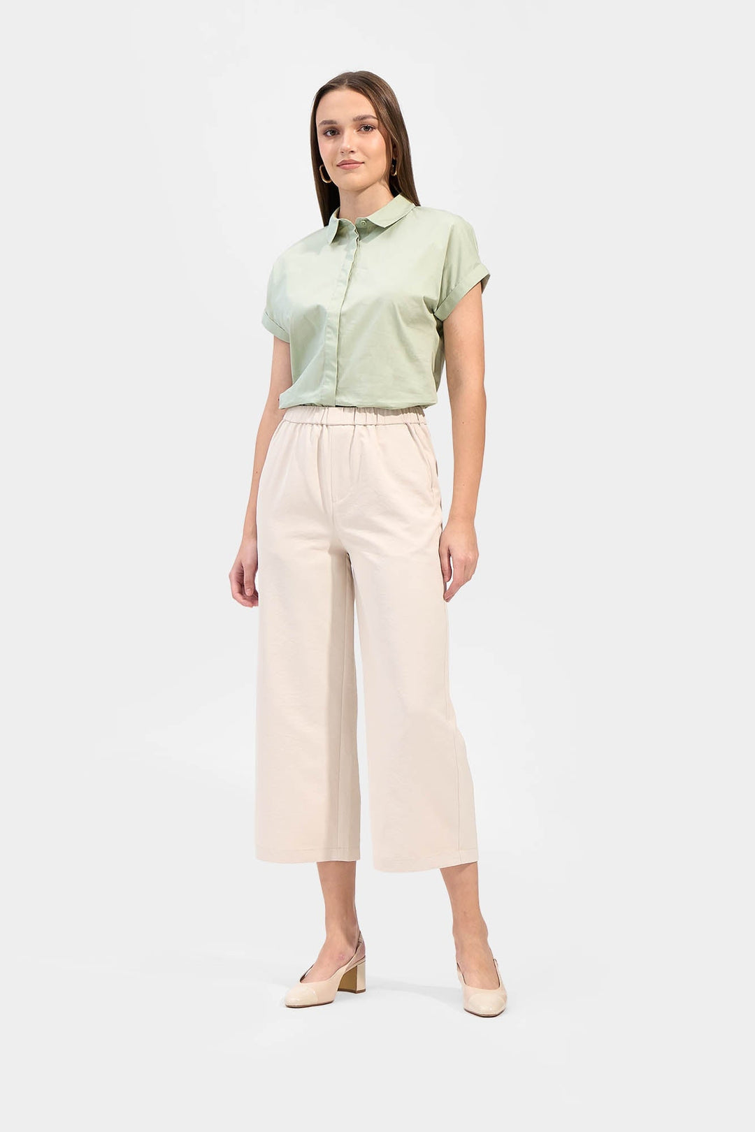 Fold-Up Extended Sleeves Button Down Shirt