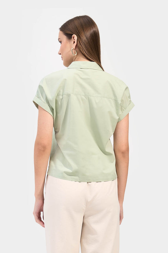 Fold-Up Extended Sleeves Button Down Shirt