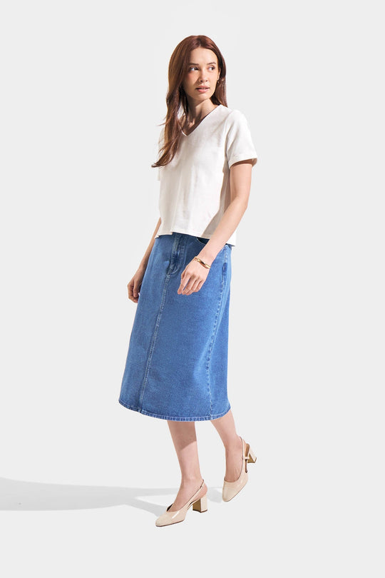 Waffle V-Neck Tee