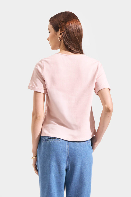 Waffle V-Neck Tee