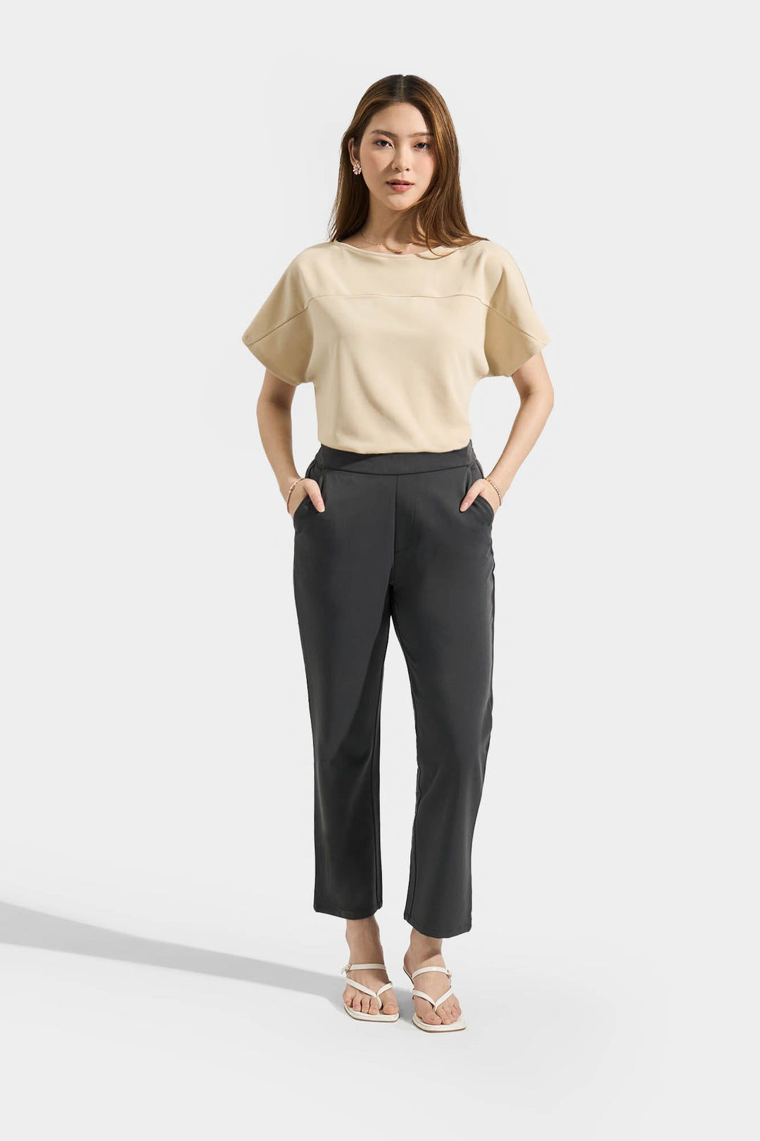 Boat Neck Extended Sleeves Tee