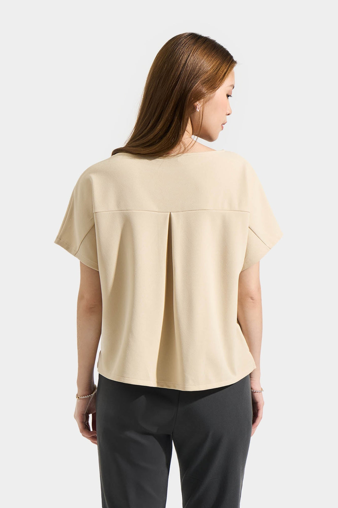 Boat Neck Extended Sleeves Tee