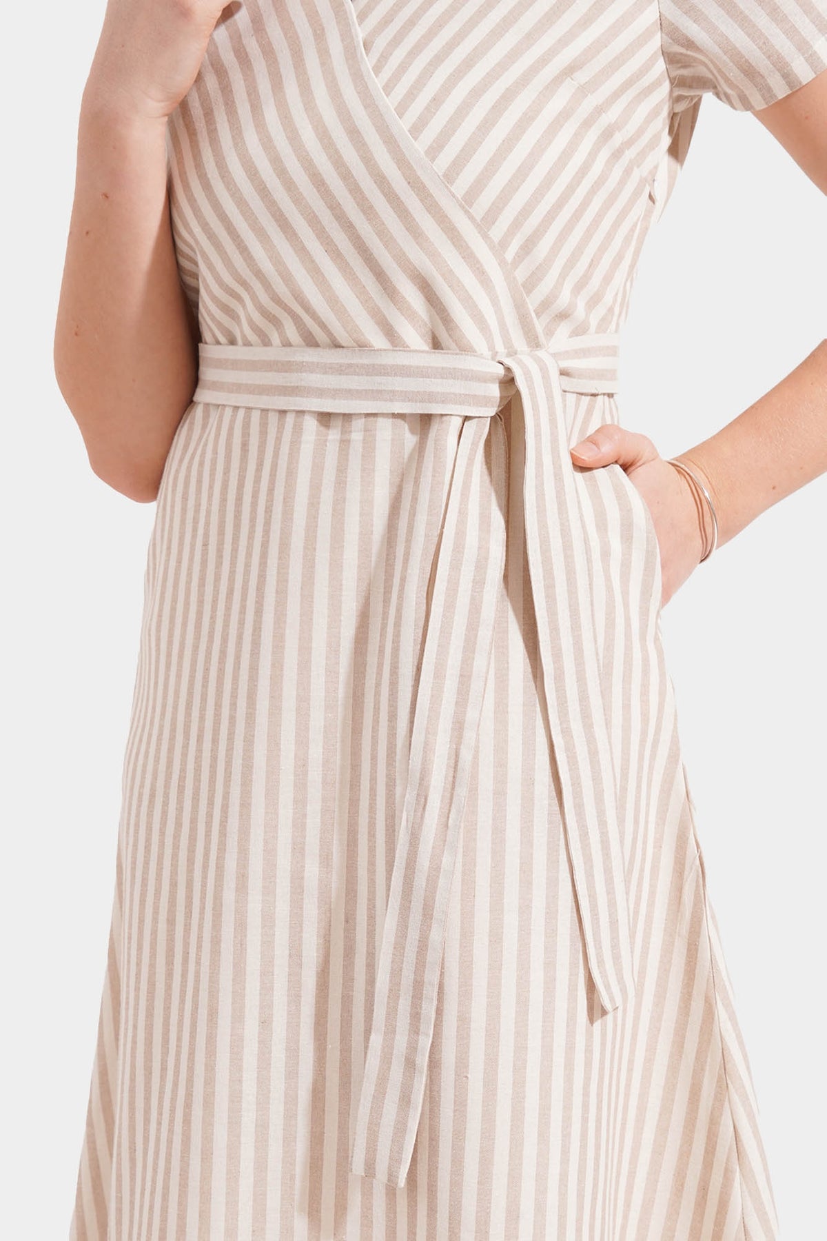 Striped Wrap Dress ForMe Striped Wrap Dress ForMe
