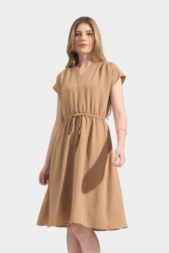 Easy Dress with Tie Front Detail