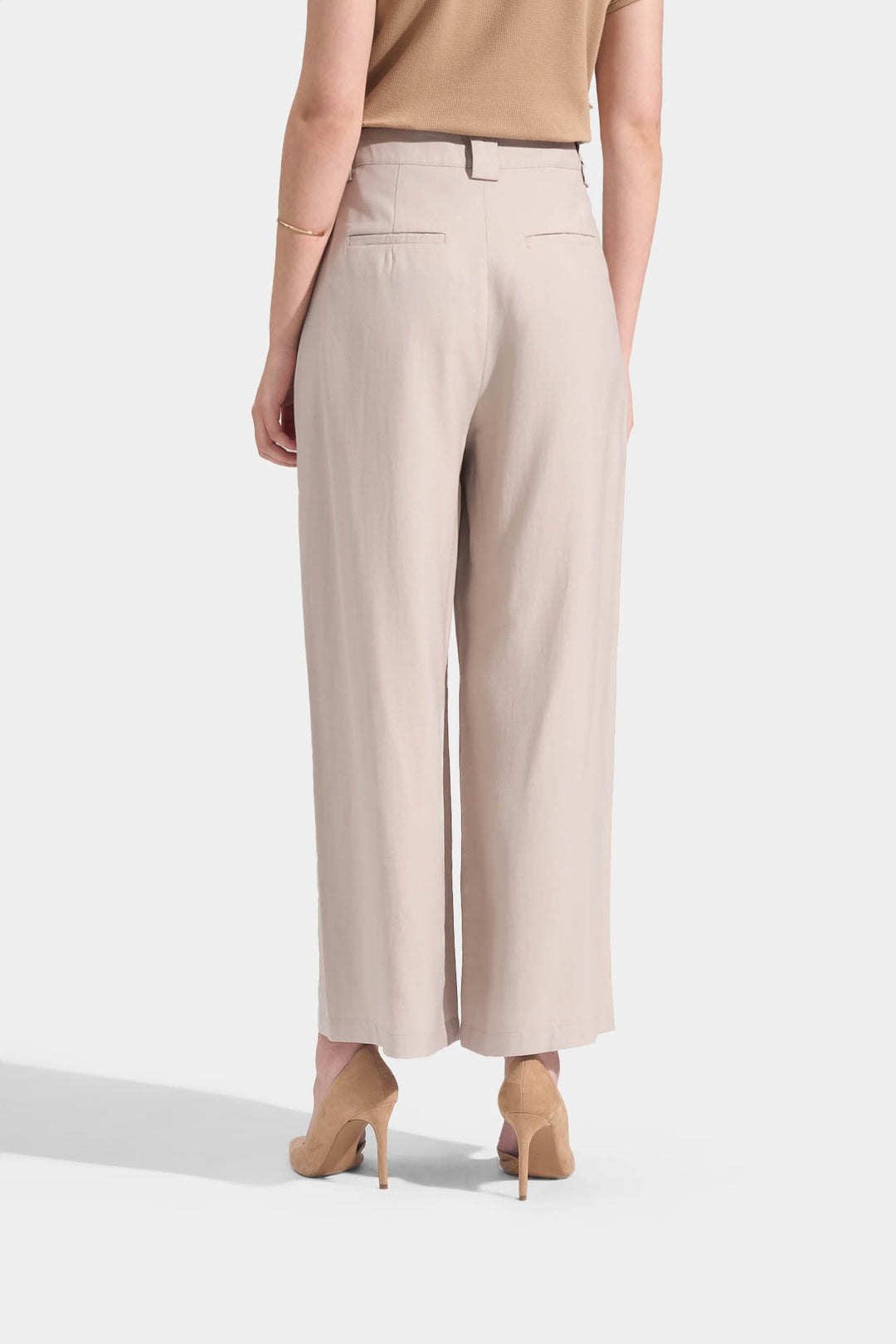 Pleated Flowy Wide Leg Trousers