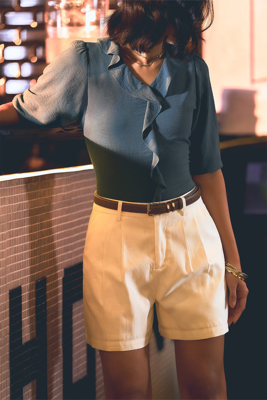 Pleated Flowy Shorts