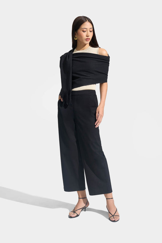 Cozy: Pull Up Straight Leg Trousers